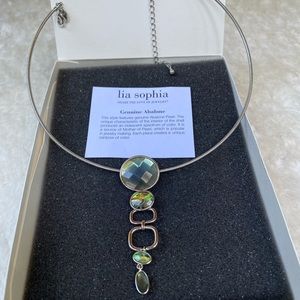 lia sophia abalone pearl necklace